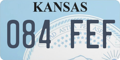 KS license plate 084FEF