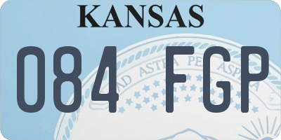 KS license plate 084FGP