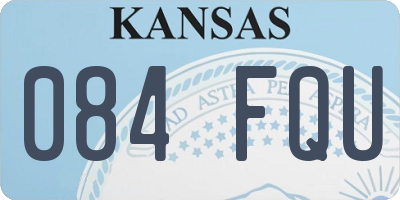 KS license plate 084FQU