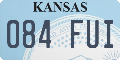 KS license plate 084FUI