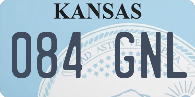 KS license plate 084GNL