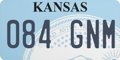 KS license plate 084GNM