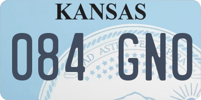 KS license plate 084GNO