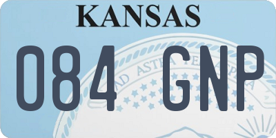 KS license plate 084GNP