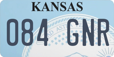 KS license plate 084GNR