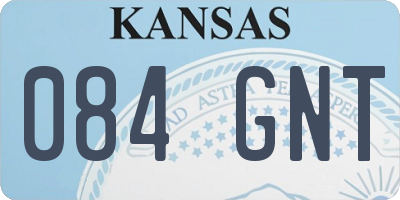 KS license plate 084GNT
