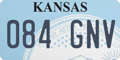 KS license plate 084GNV
