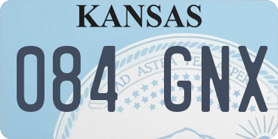 KS license plate 084GNX