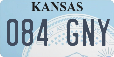 KS license plate 084GNY