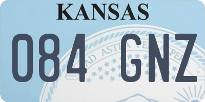 KS license plate 084GNZ