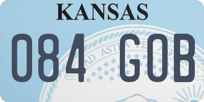 KS license plate 084GOB
