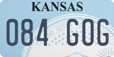 KS license plate 084GOG