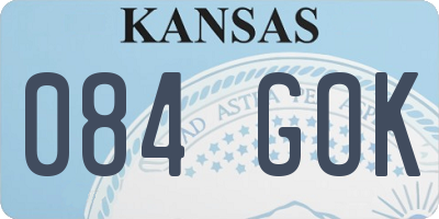 KS license plate 084GOK