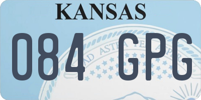 KS license plate 084GPG