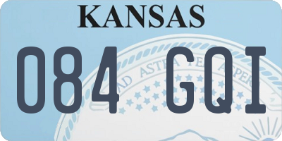 KS license plate 084GQI