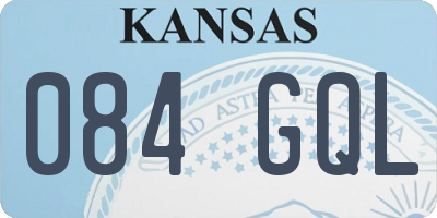 KS license plate 084GQL