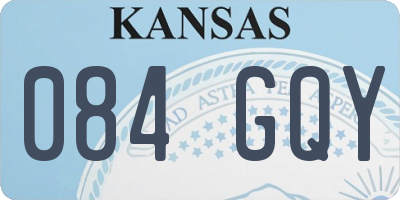 KS license plate 084GQY