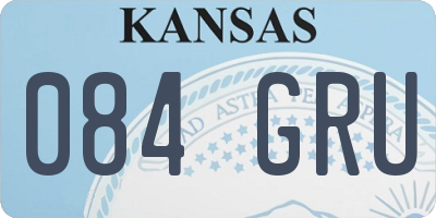 KS license plate 084GRU