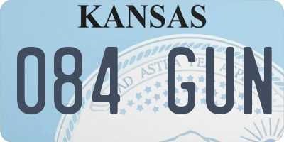 KS license plate 084GUN