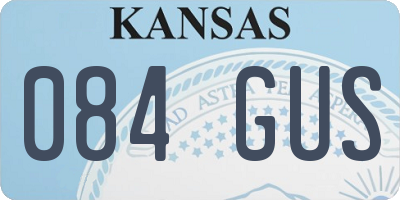 KS license plate 084GUS