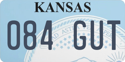 KS license plate 084GUT