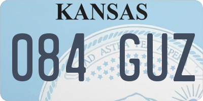 KS license plate 084GUZ
