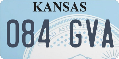 KS license plate 084GVA