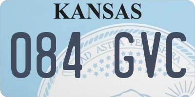KS license plate 084GVC
