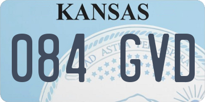 KS license plate 084GVD