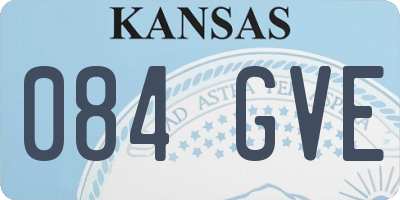 KS license plate 084GVE