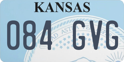 KS license plate 084GVG