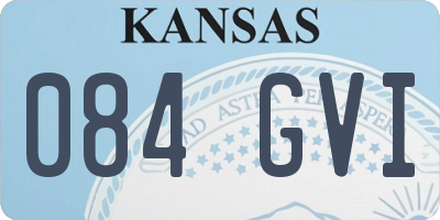KS license plate 084GVI