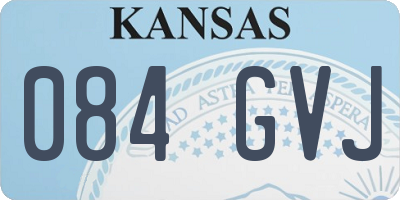 KS license plate 084GVJ