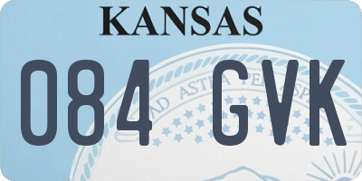 KS license plate 084GVK