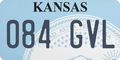 KS license plate 084GVL