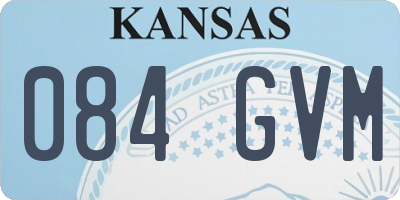 KS license plate 084GVM