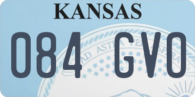 KS license plate 084GVO