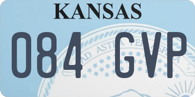 KS license plate 084GVP