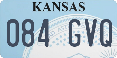 KS license plate 084GVQ