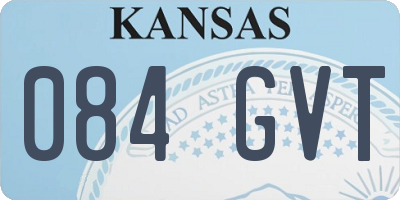 KS license plate 084GVT