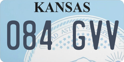 KS license plate 084GVV