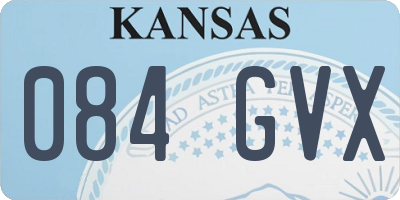 KS license plate 084GVX