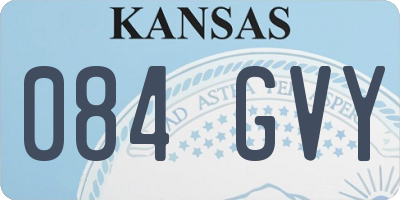 KS license plate 084GVY