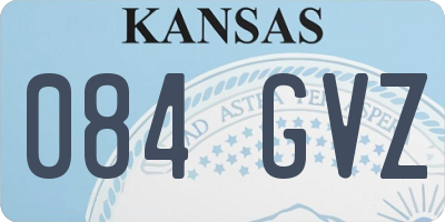 KS license plate 084GVZ