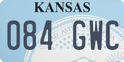 KS license plate 084GWC