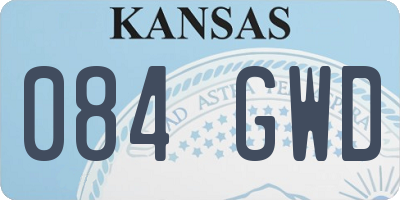 KS license plate 084GWD