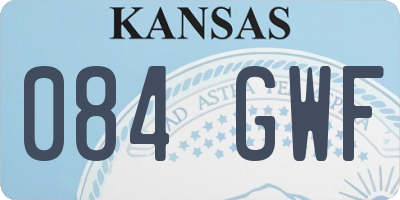 KS license plate 084GWF