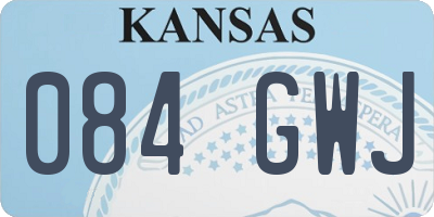 KS license plate 084GWJ