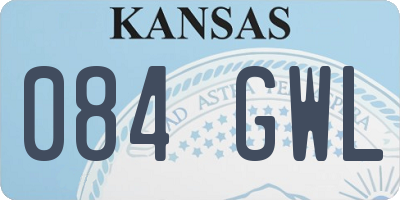 KS license plate 084GWL