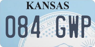 KS license plate 084GWP